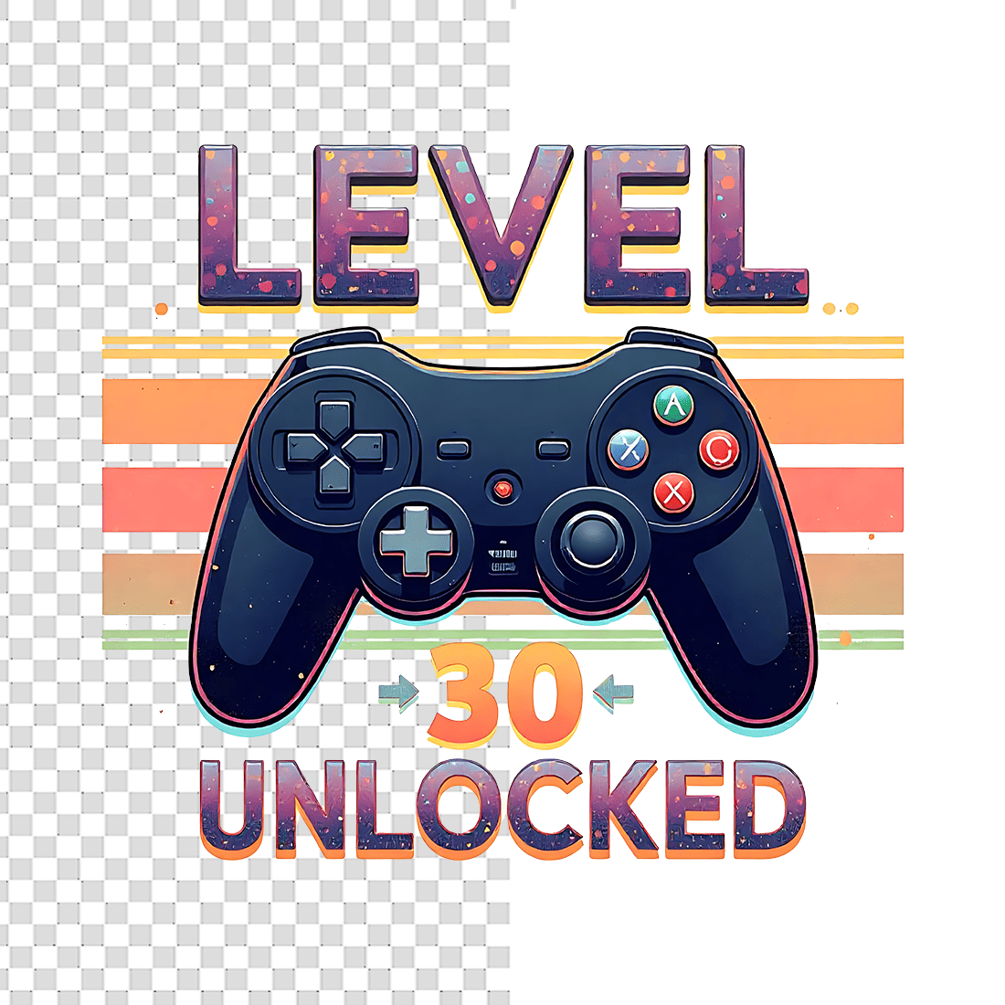 Retro Video Game Controller Graphic T-Shirt Design Bundle preview image.