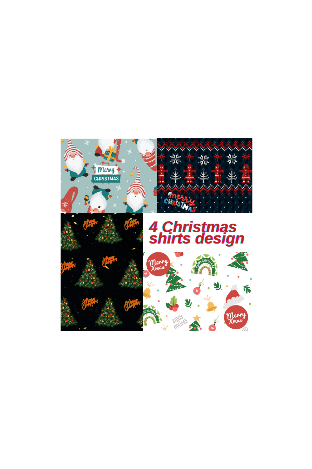 **"Merry & Bright Christmas Shirt – Festive Holiday Design"** pinterest preview image.