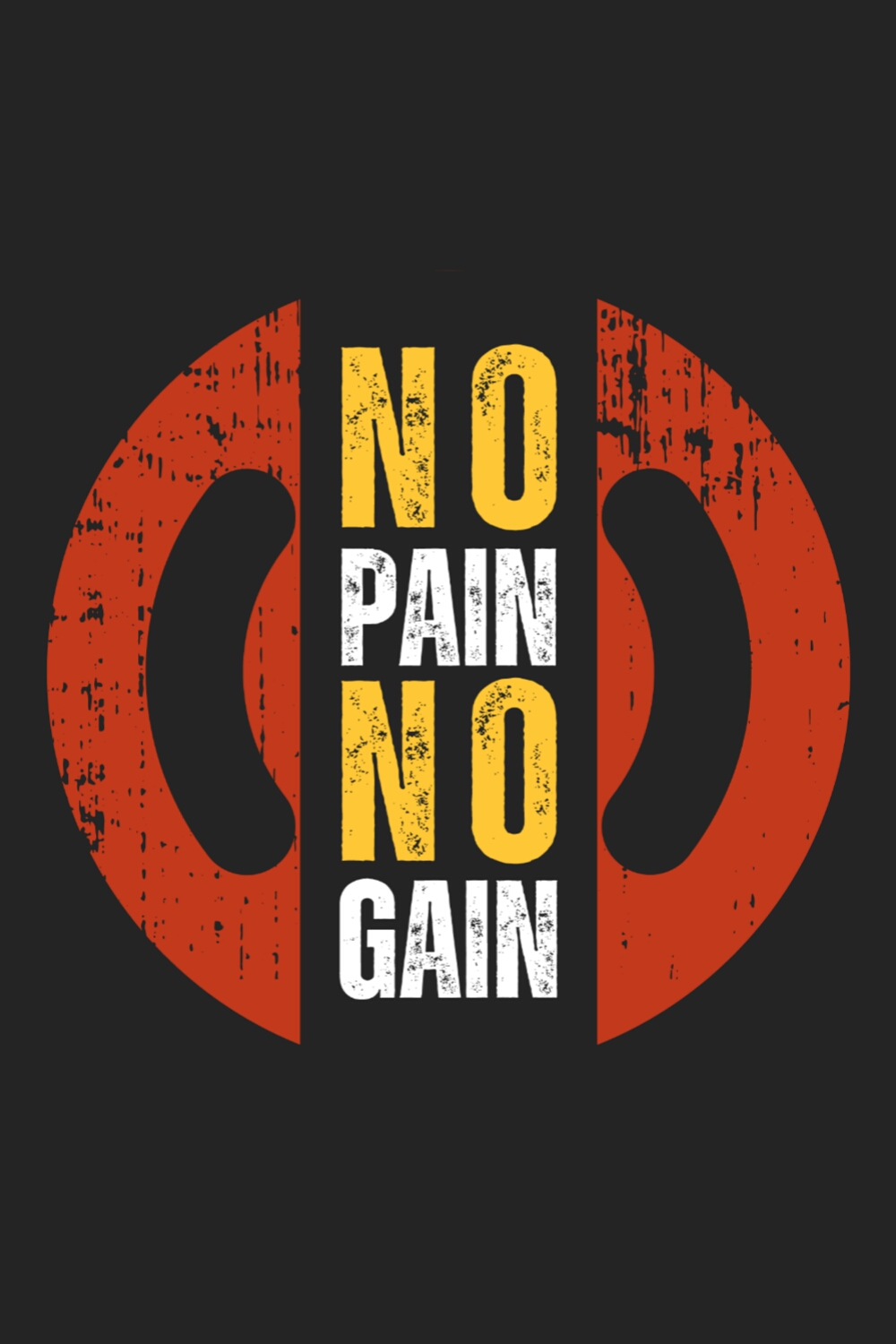 No Pain No Gain" T-Shirt pinterest preview image.