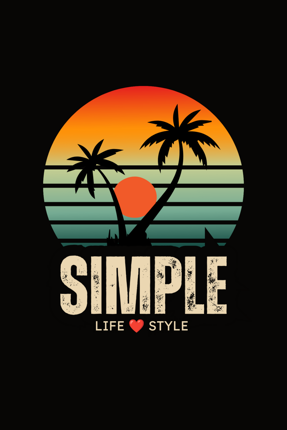 Simple life style T-shirt design pinterest preview image.