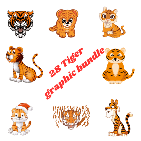 28 Tiger graphic bundle cover image.