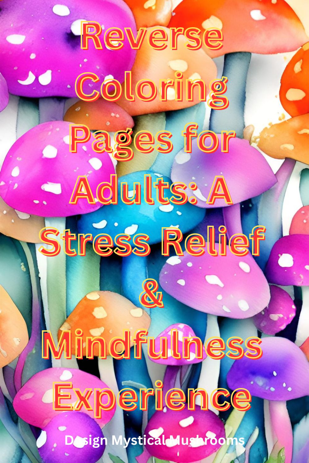 Reverse Coloring Pages for Adults: A Stress Relief & Mindfulness Experience pinterest preview image.