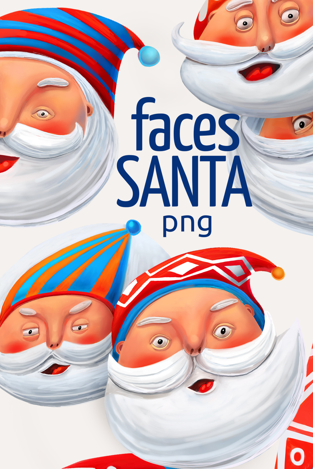 Faces SANTA pinterest preview image.