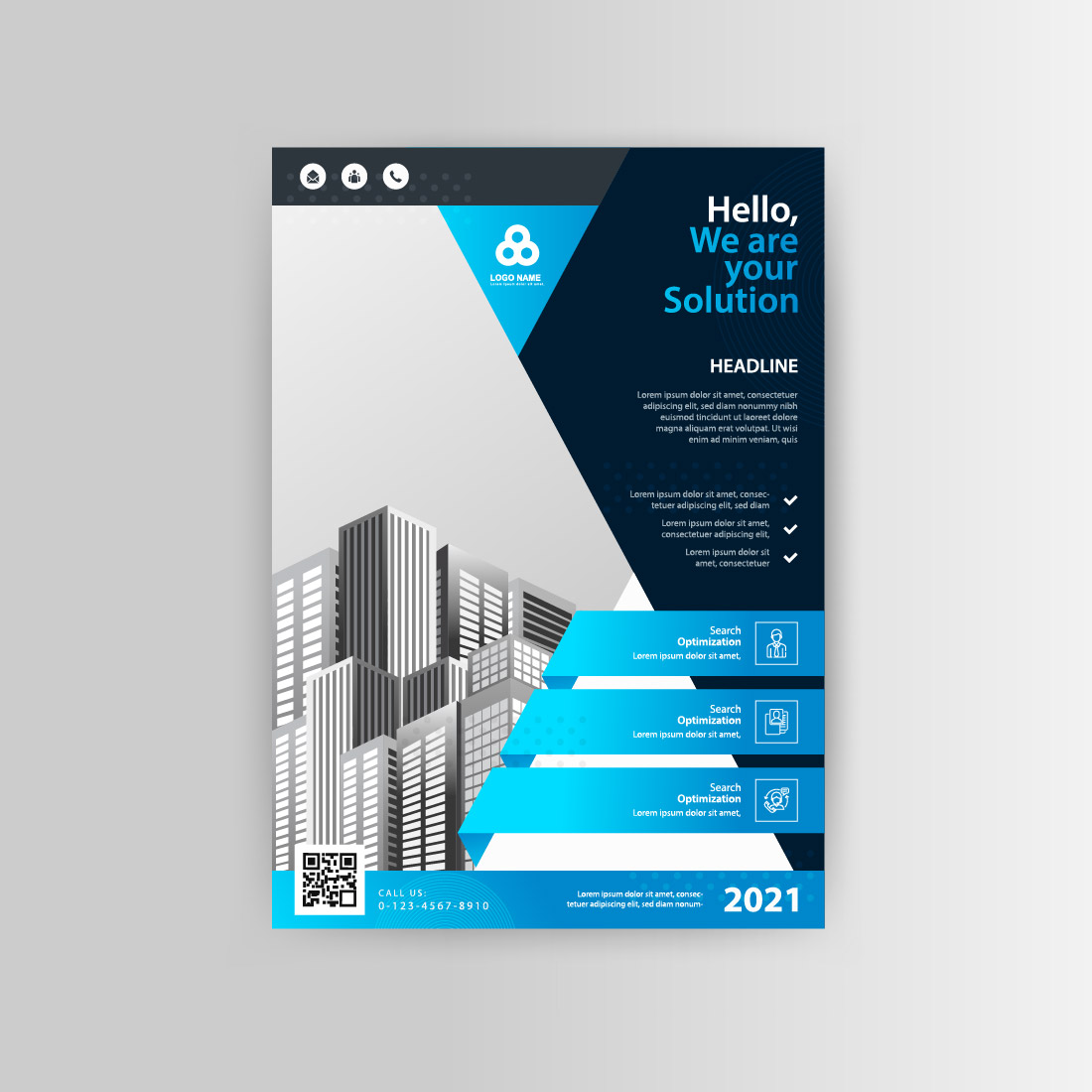 3 flyer design template blue 05 649