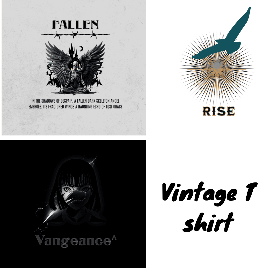 3 Vintage design T shirts preview image.