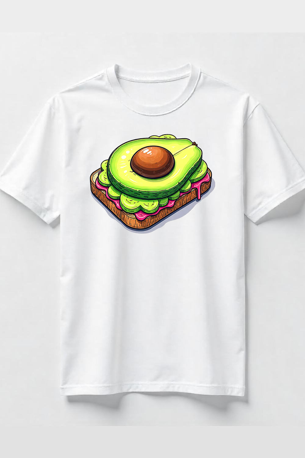 Watercolor Avocado Toast T-Shirt Design Bundle pinterest preview image.