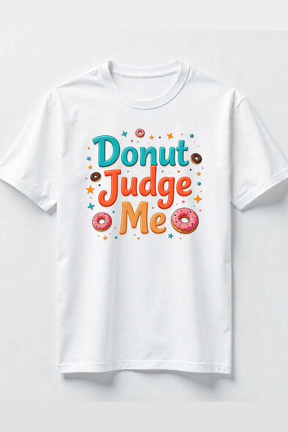 Watercolor Whimsical Donut T-Shirt Design Bundle pinterest preview image.