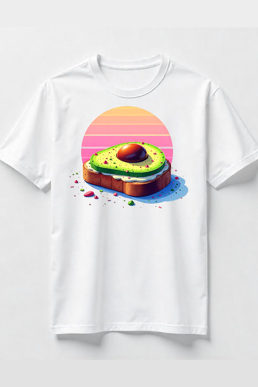 Retro Avocado Toast T-Shirt Design Bundle pinterest preview image.