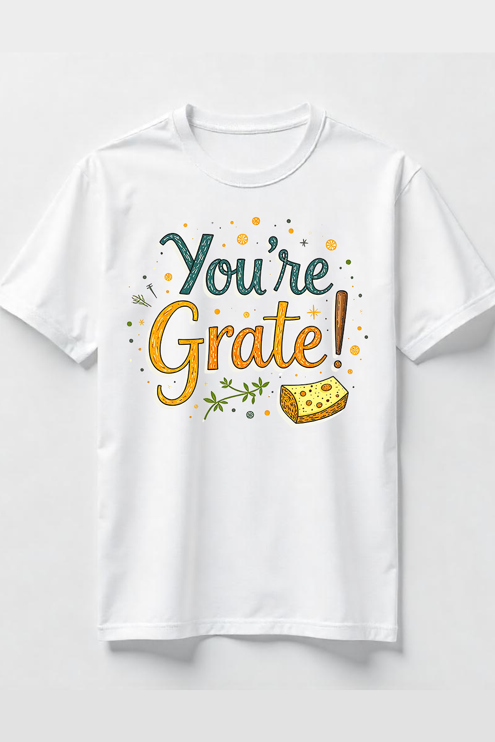 Watercolor You're Grate Cheese T-Shirt Design Bundle pinterest preview image.