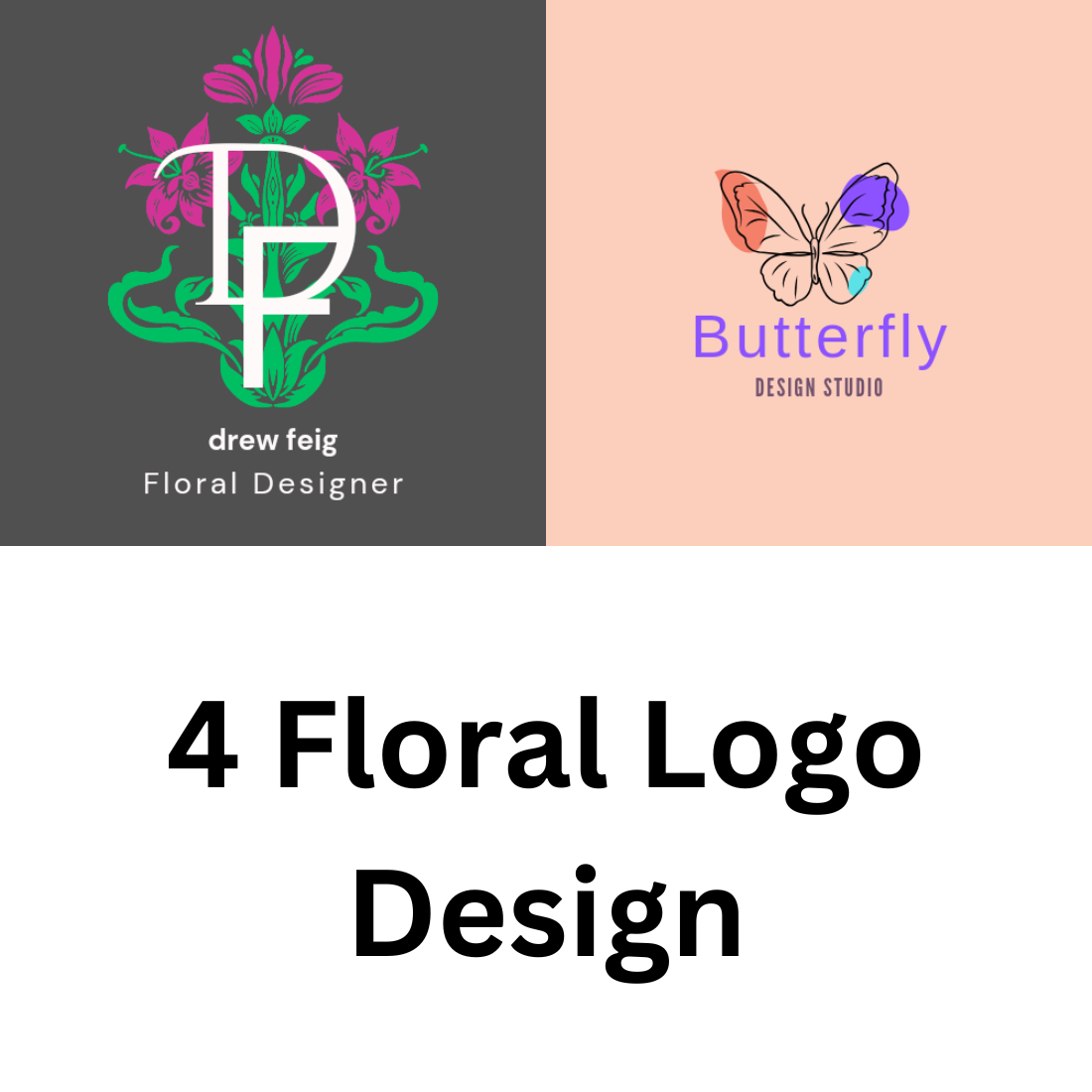 Floral Logo Design preview image.