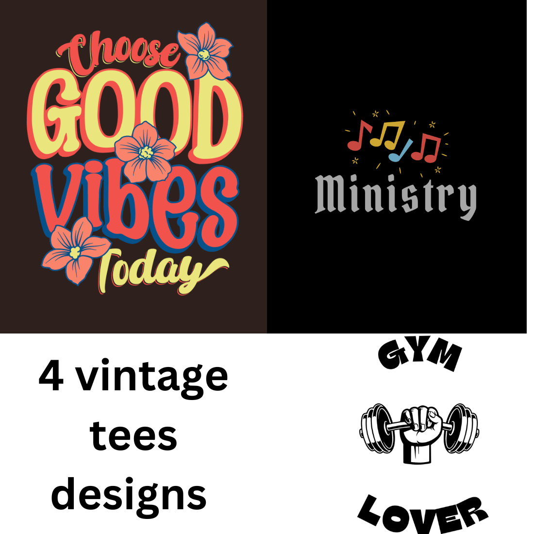 Vintage t shirt design preview image.