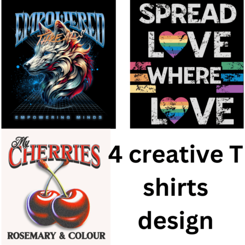 4 creative t shirt design cover image.