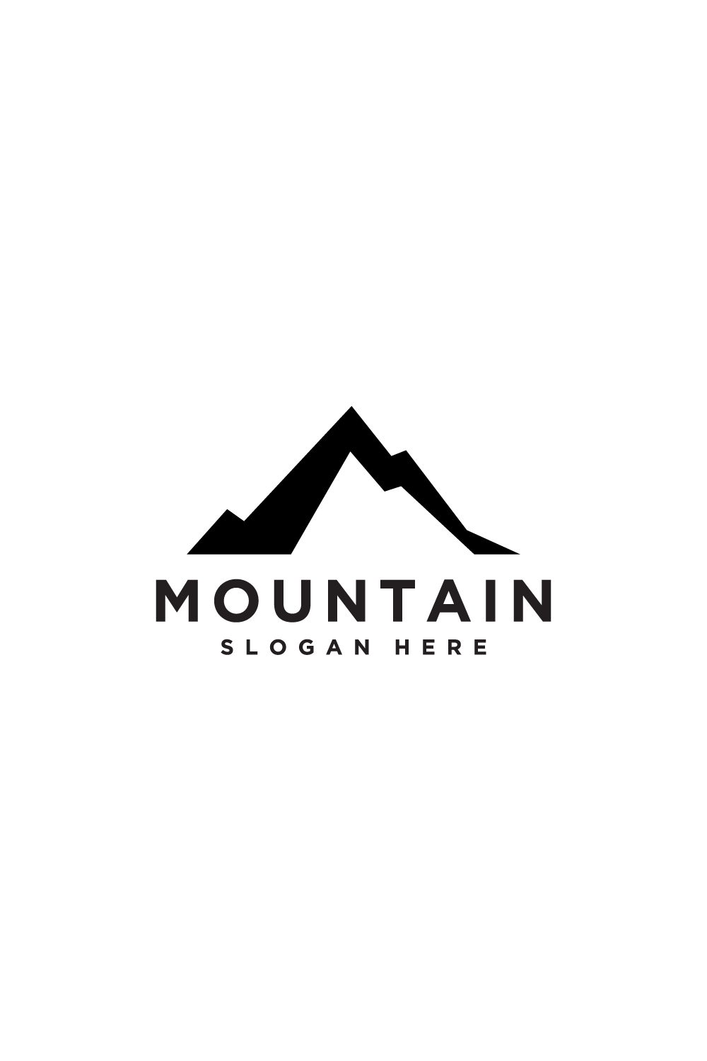 mountain logo design vector template pinterest preview image.