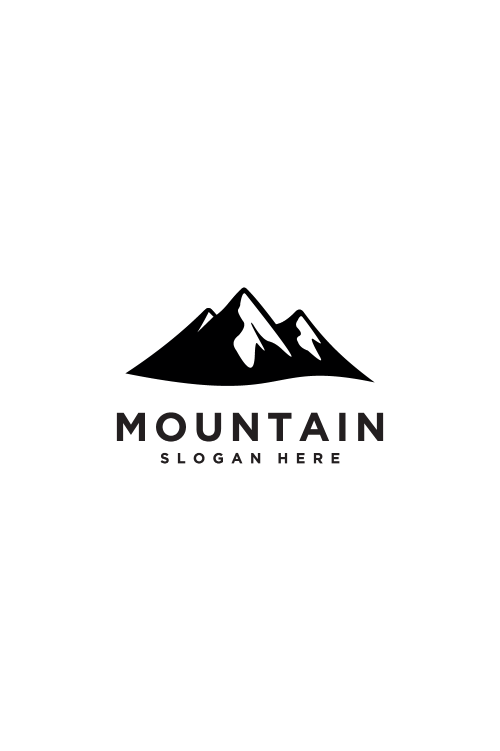 mountain logo design vector template pinterest preview image.