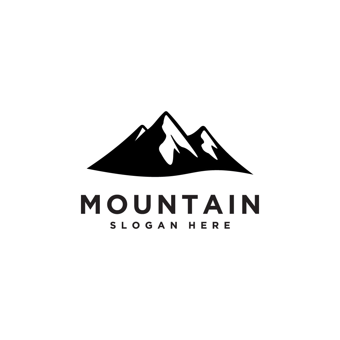 mountain logo design vector template preview image.