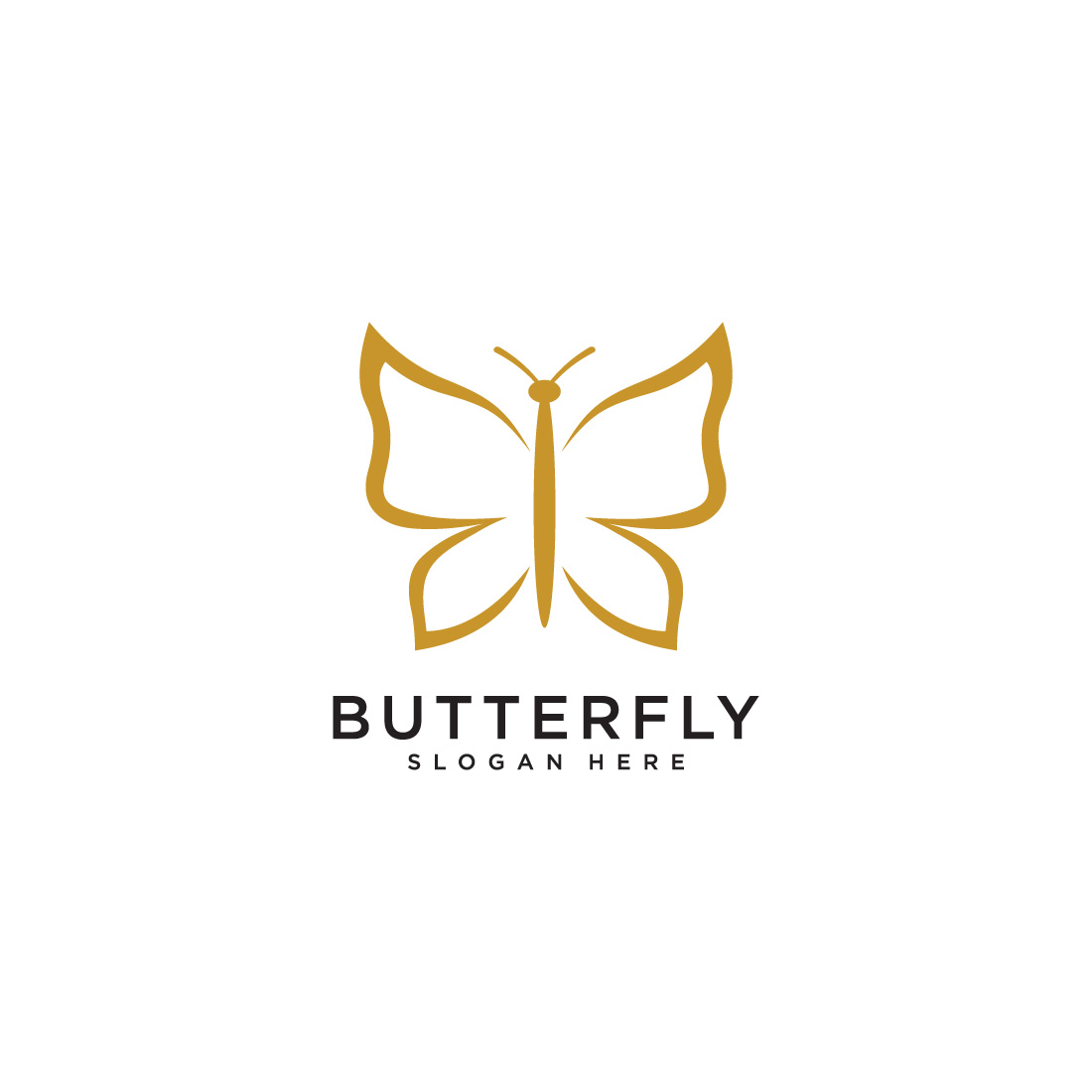 butterfly animal logo design vector preview image.