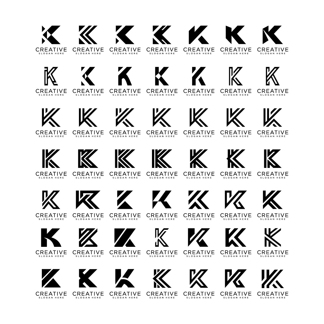 set of initial letter k preview image.