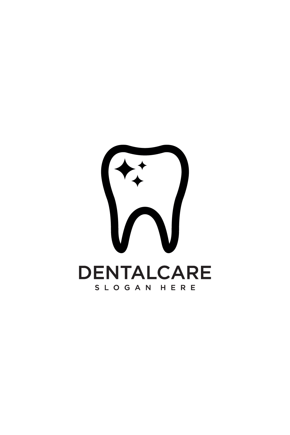 dental care logo pinterest preview image.