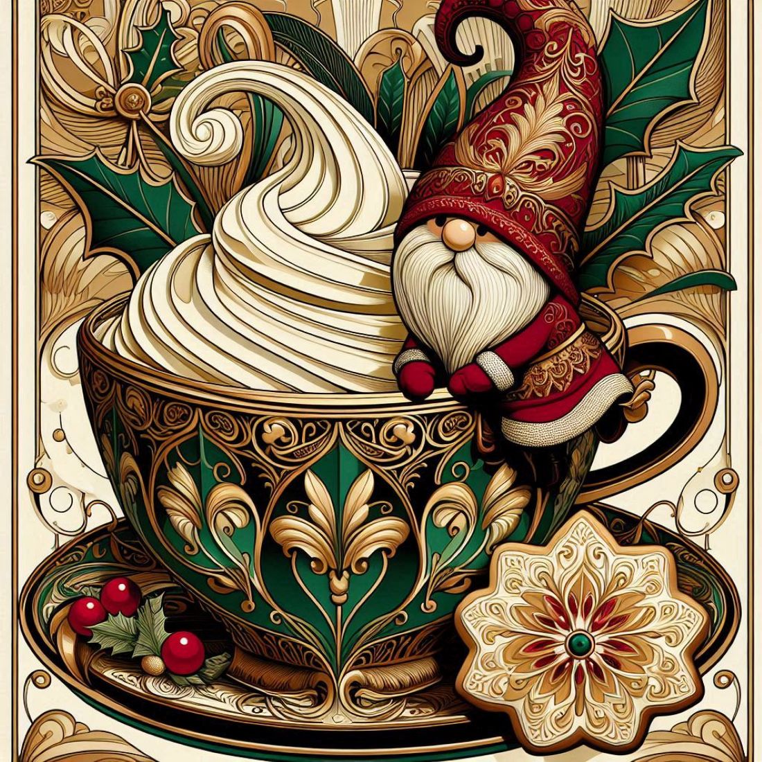 Festive Gnome Latte Art Bundle – Perfect for Christmas Merch! preview image.