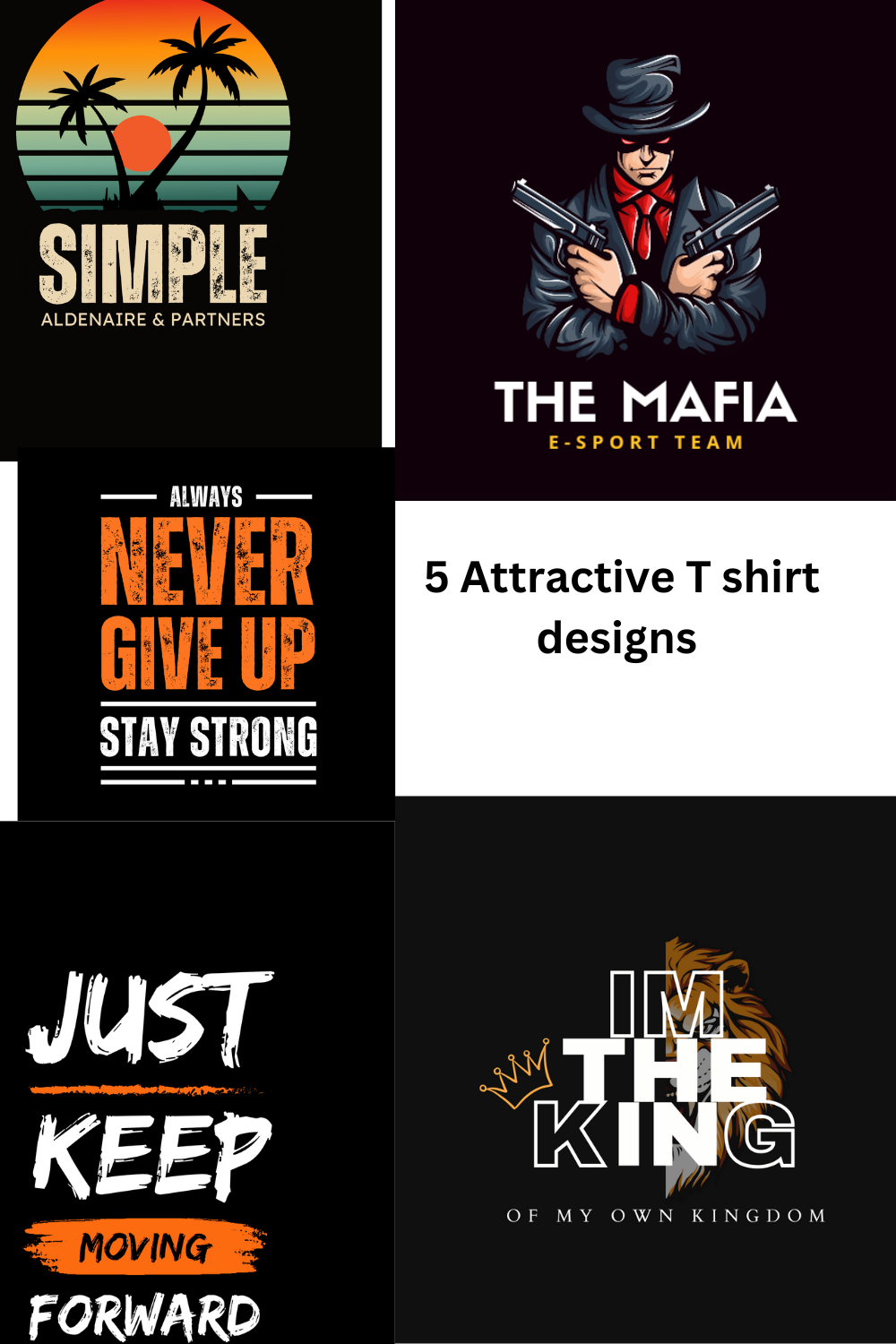 5 Attractive T shirt designs pinterest preview image.