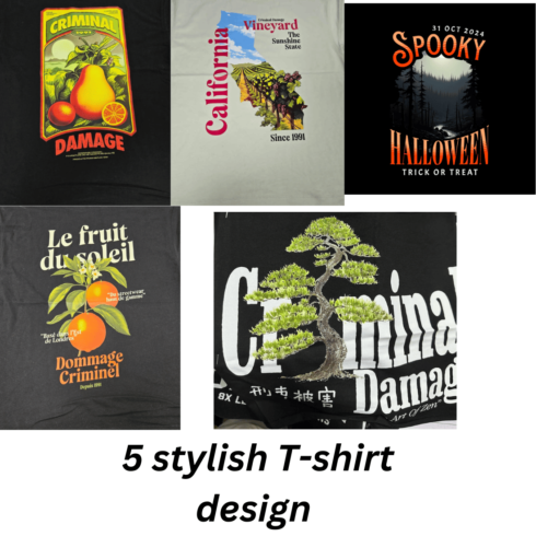 5 stylish T-shirt cover image.