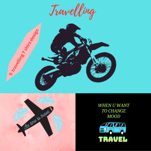 5 travelling design T shirts cover image.