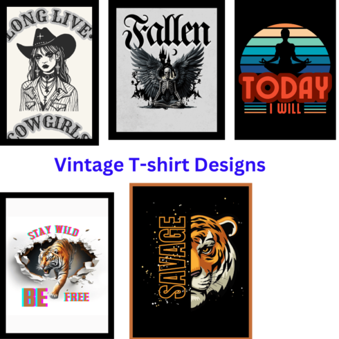 Vintage-Inspired Customizable T-Shirt Designs cover image.