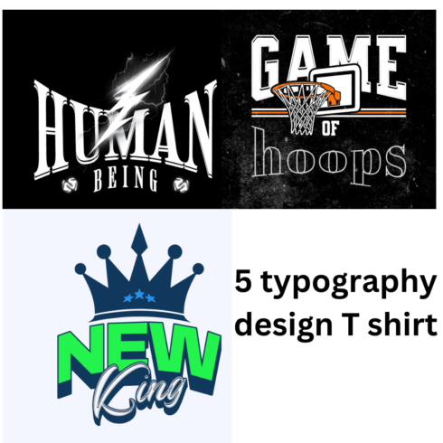 Typography T SHIRTS designs cover image.