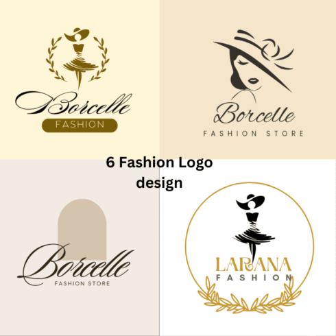 6 Fashion Logo design cover image.