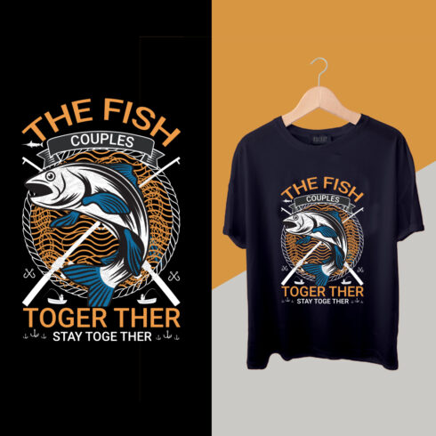 fishing t shirt design cover image.