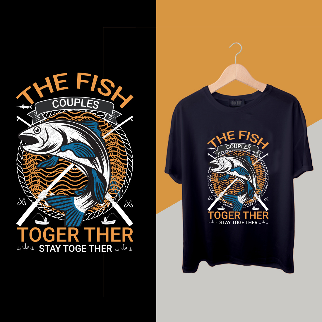 fishing t shirt design cover image.