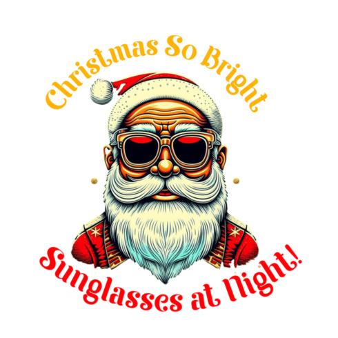 A Christmas so bright t-shirt cover image.