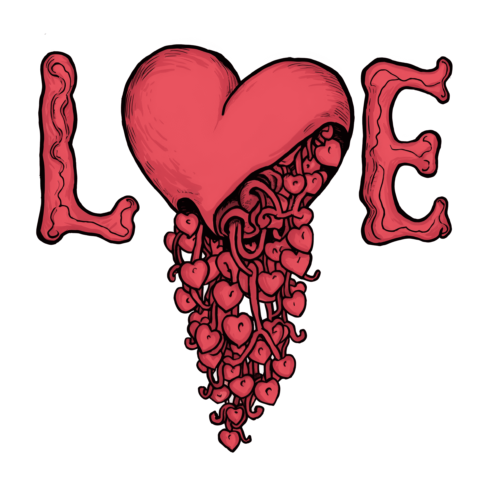 Heartflow Love T-shirt Art Design cover image.