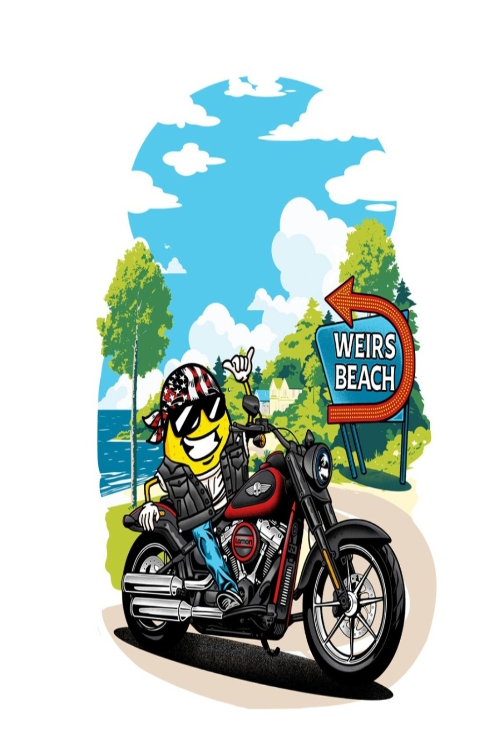 Lemon Guy with Harley Davidson pinterest preview image.