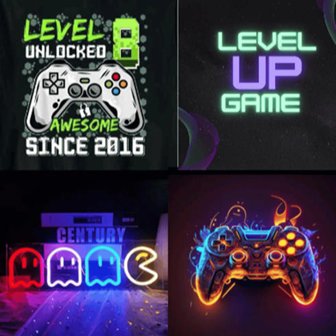 4 Gaming T-shirts Design cover image.