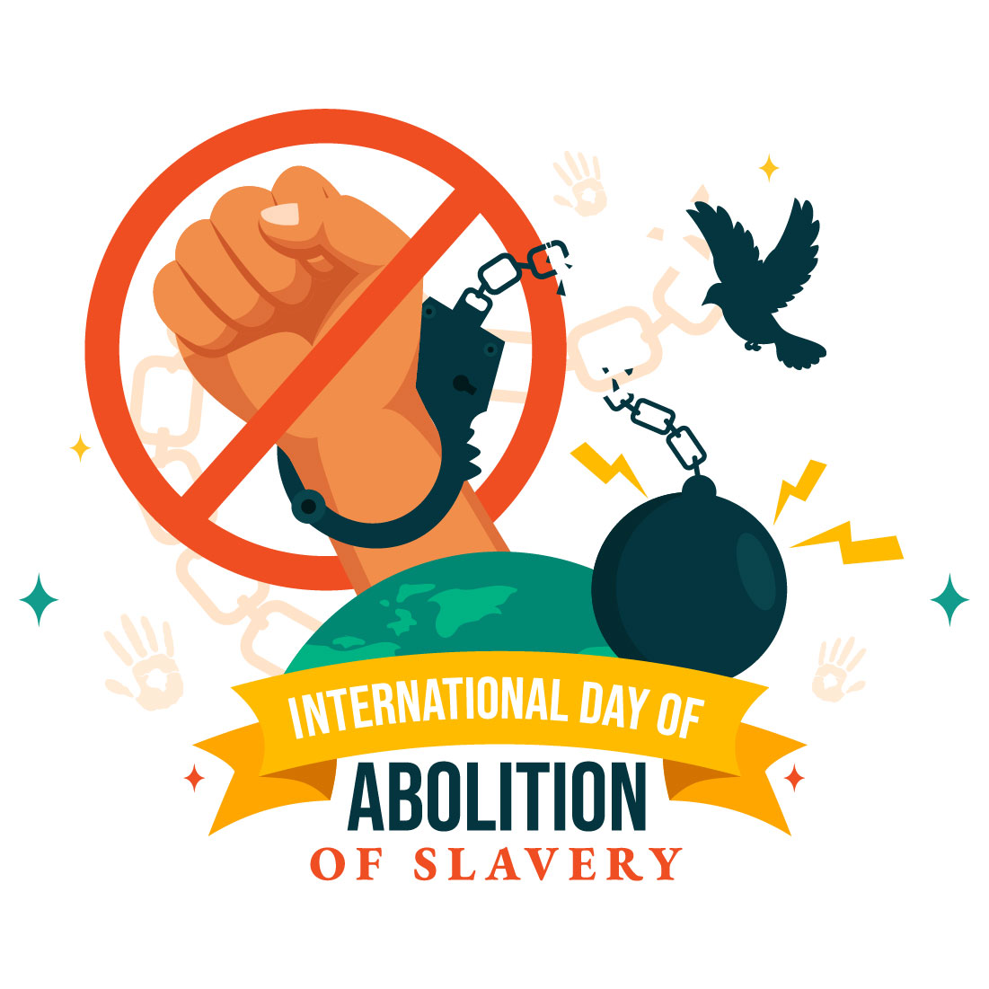 11 Abolition of Slavery Day Illustration preview image.