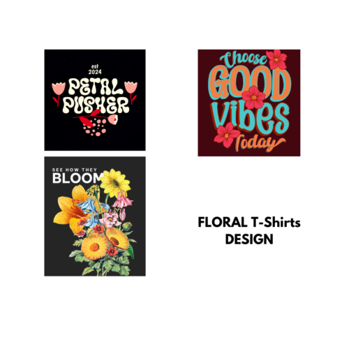 Floral T-shirts Design cover image.