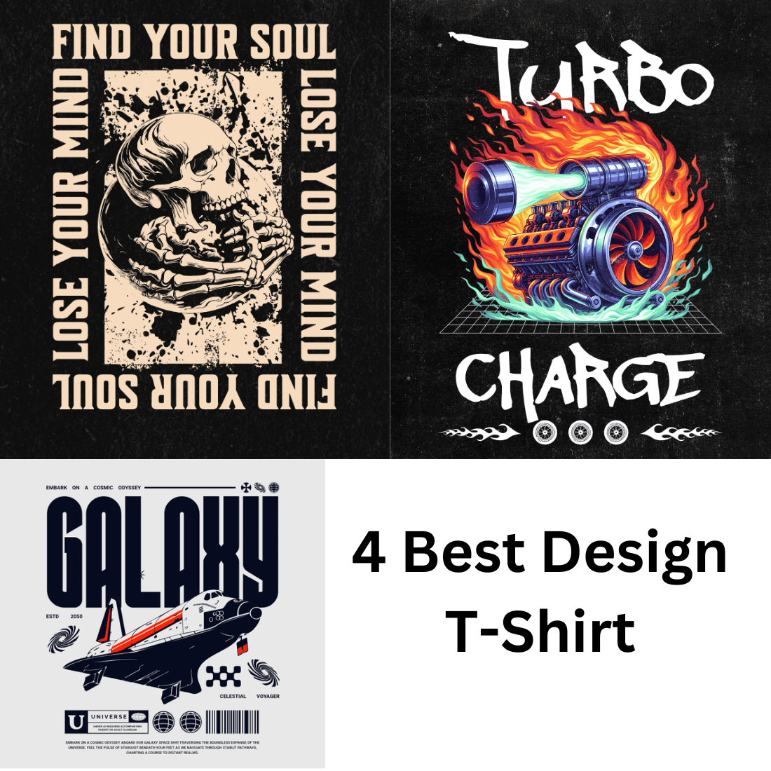 3 Cool T-Shirts Designs preview image.