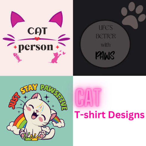 Cat T-shirt Designs cover image.