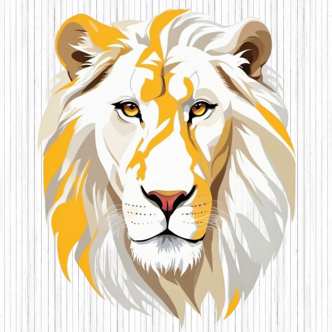 Lion king portraits vector art illustration drawing png transparent preview image.