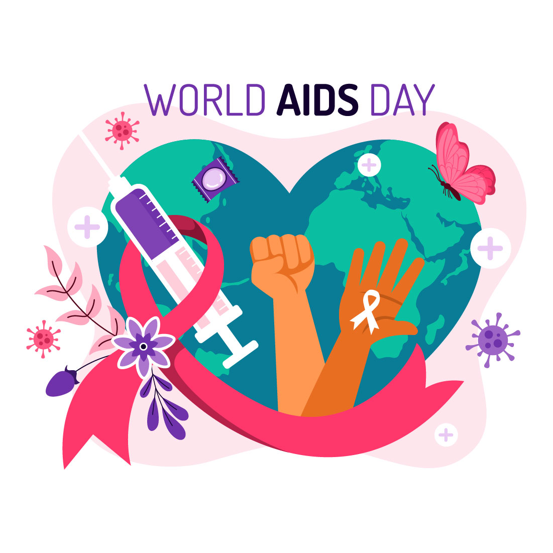 13 World AIDS Day Illustration preview image.