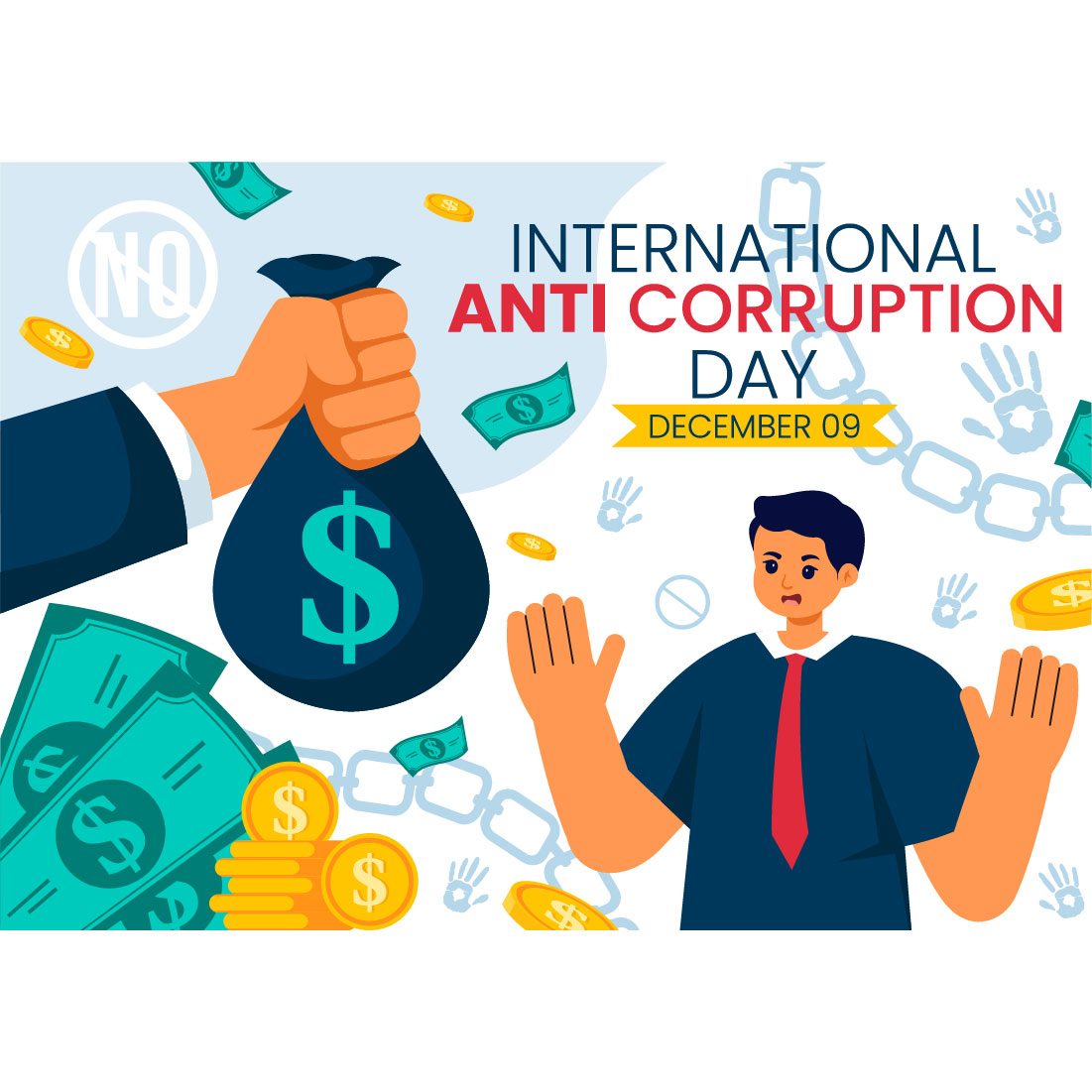 12 Anti Corruption Day Illustration cover image.