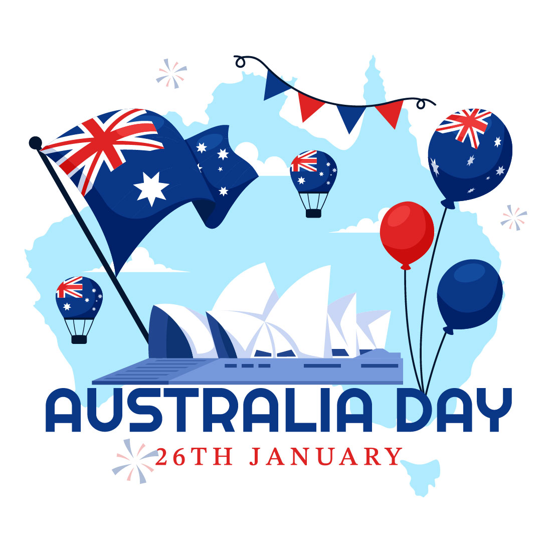 15 Happy Australia Day Illustration preview image.