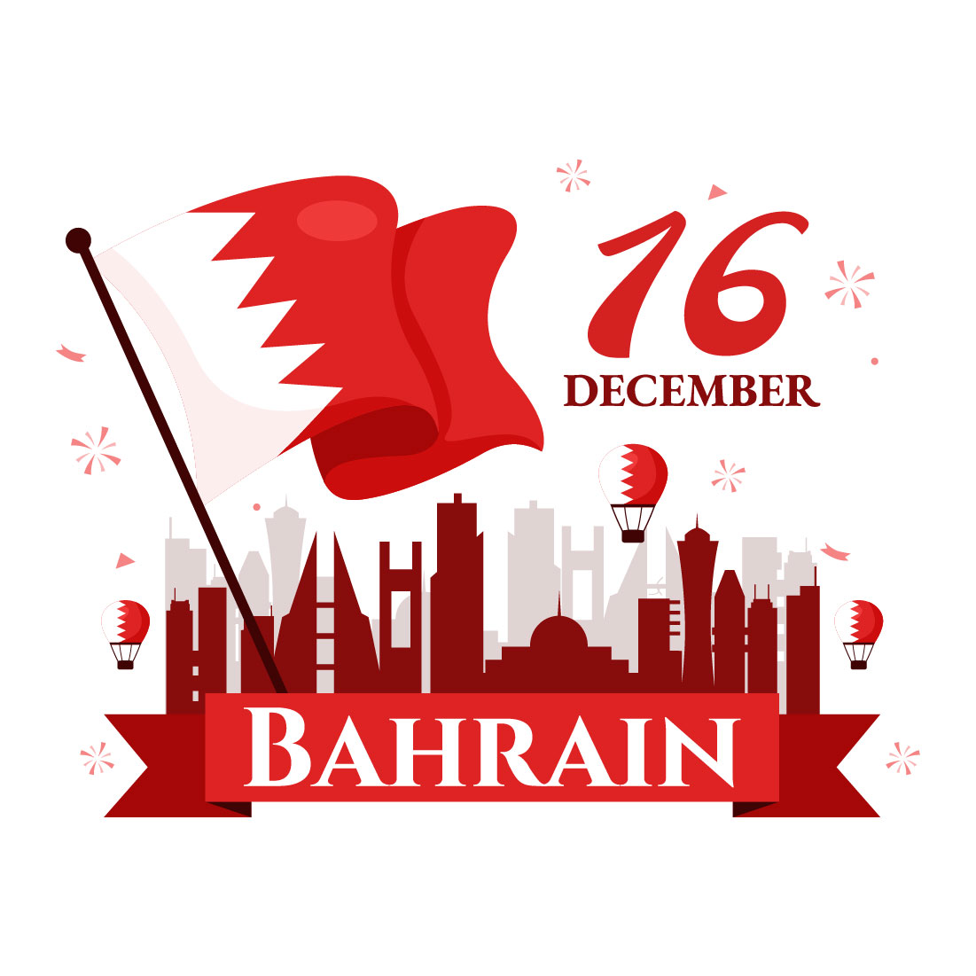 13 Bahrain National Day Illustration preview image.