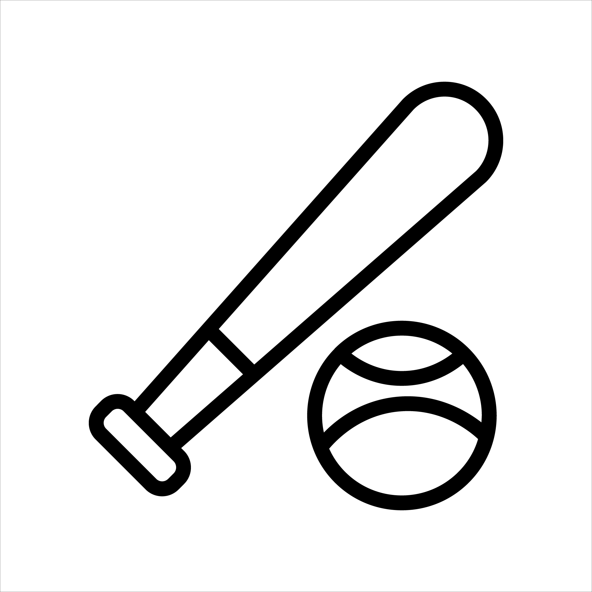 This is a nice baseball Bat Icon design preview image.