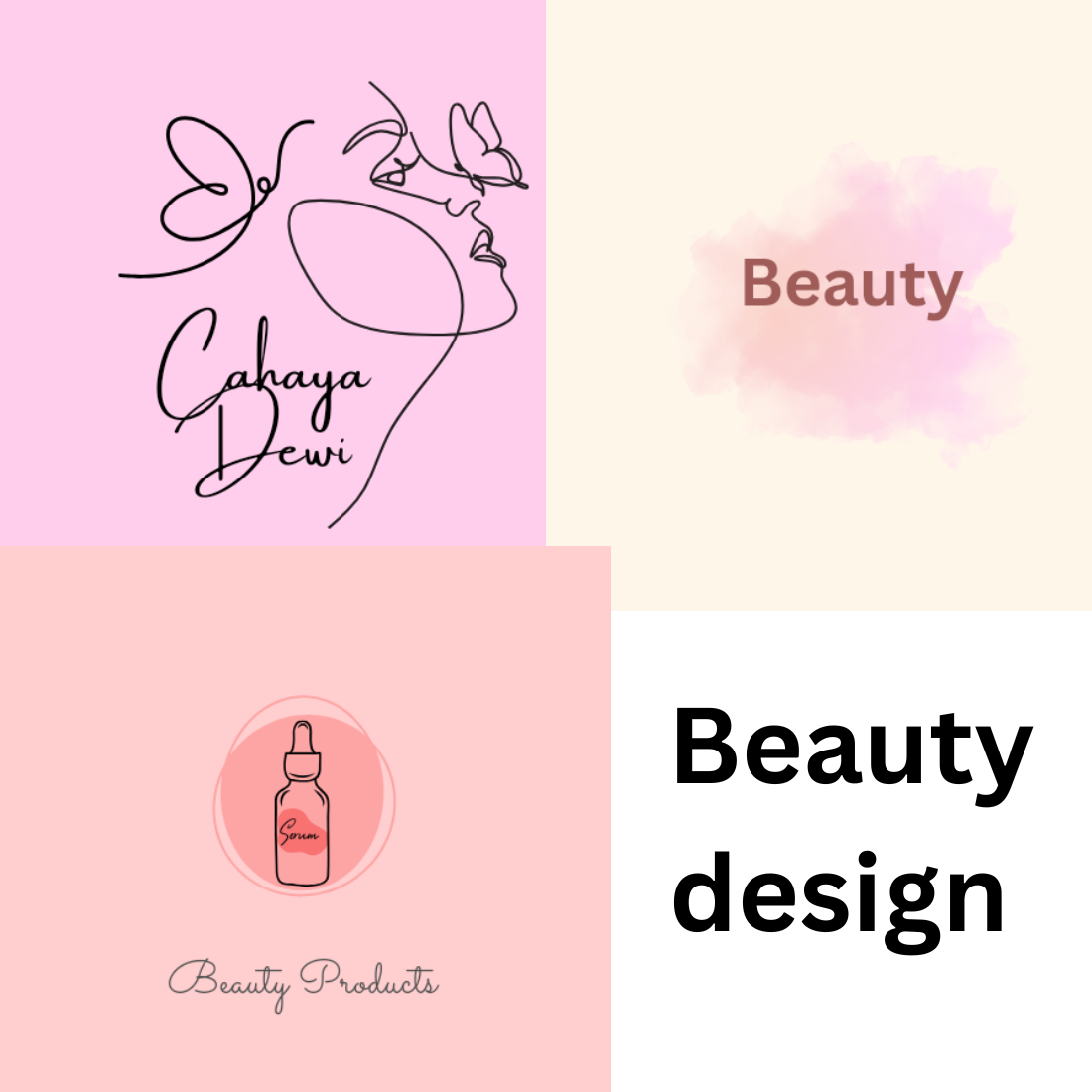 Beauty logos pinterest preview image.