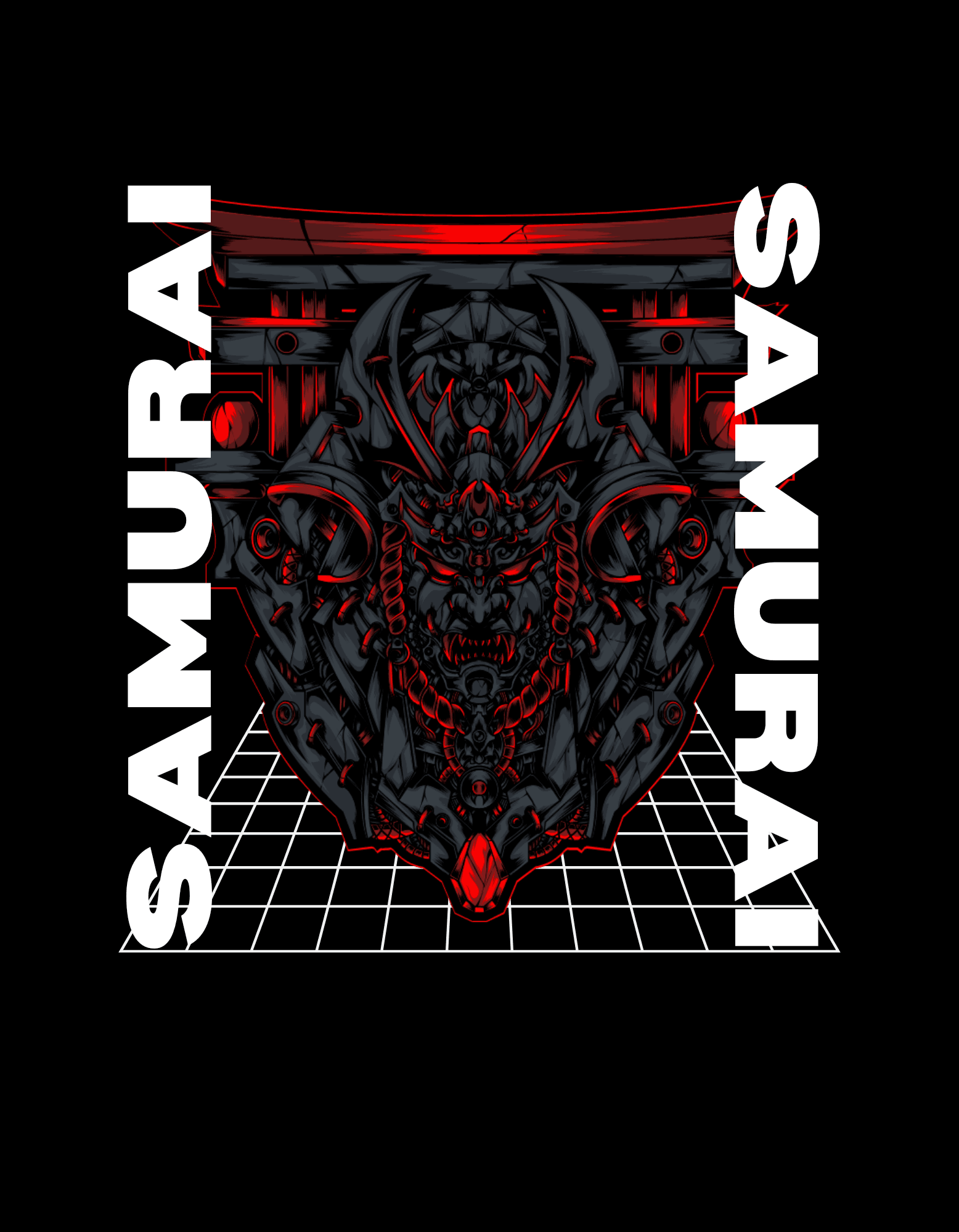 black and red streetwear samurai illustrative t shirt 20241106 213606 0000 11zon 400