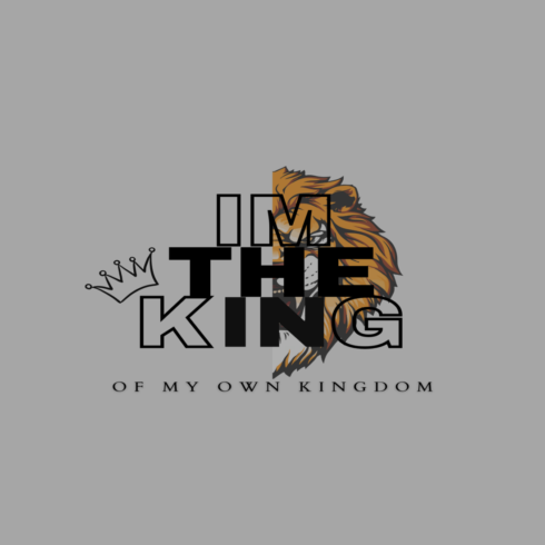 Black and white Modern The king T-shirt cover image.