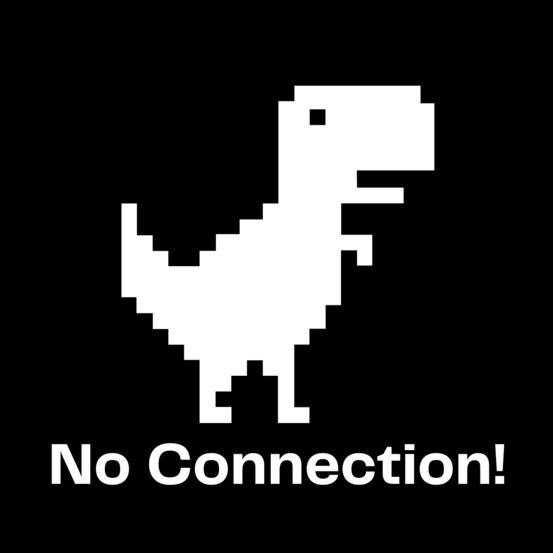 Black and White Simple Dino T-Shirt cover image.