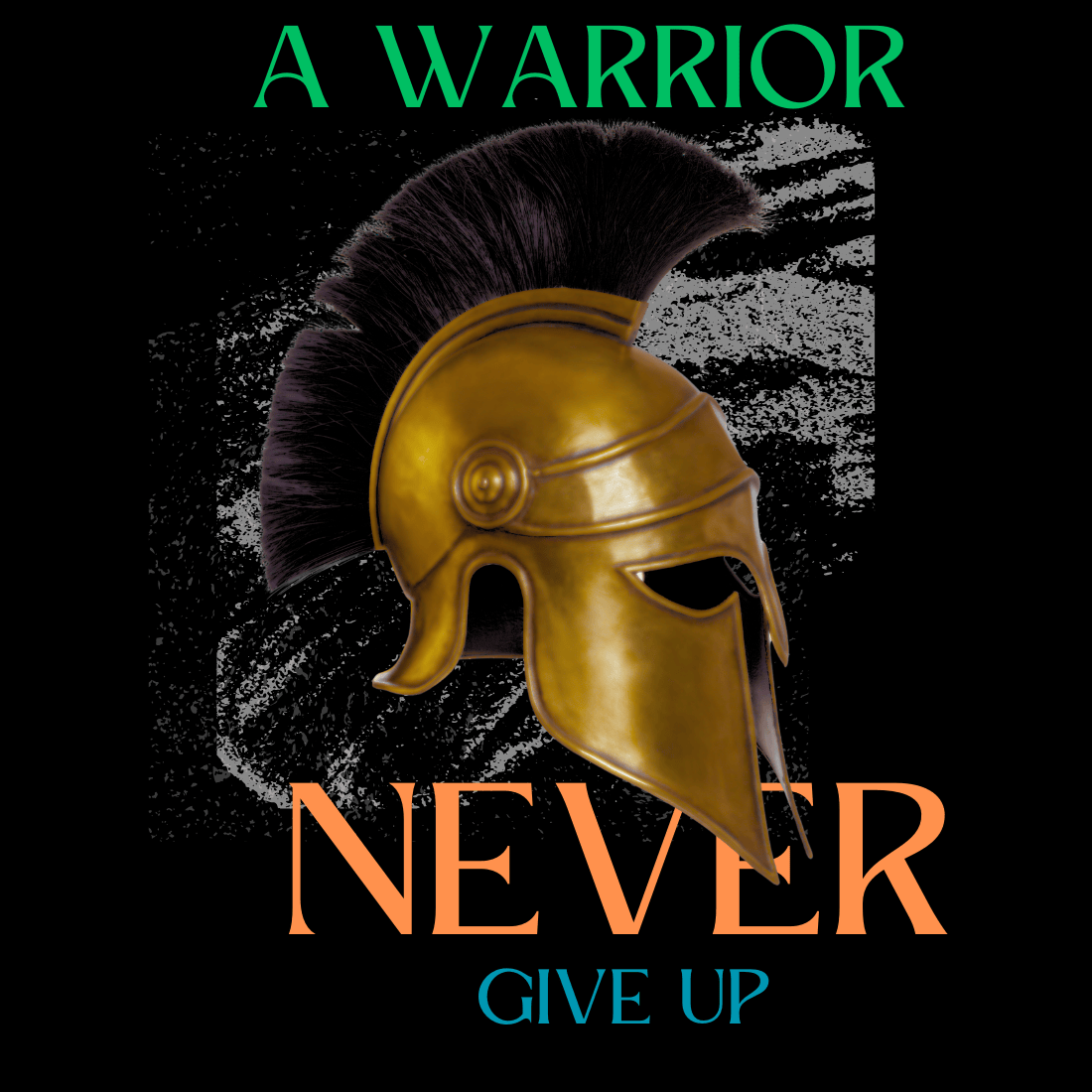 Warrior T-shirt Design preview image.